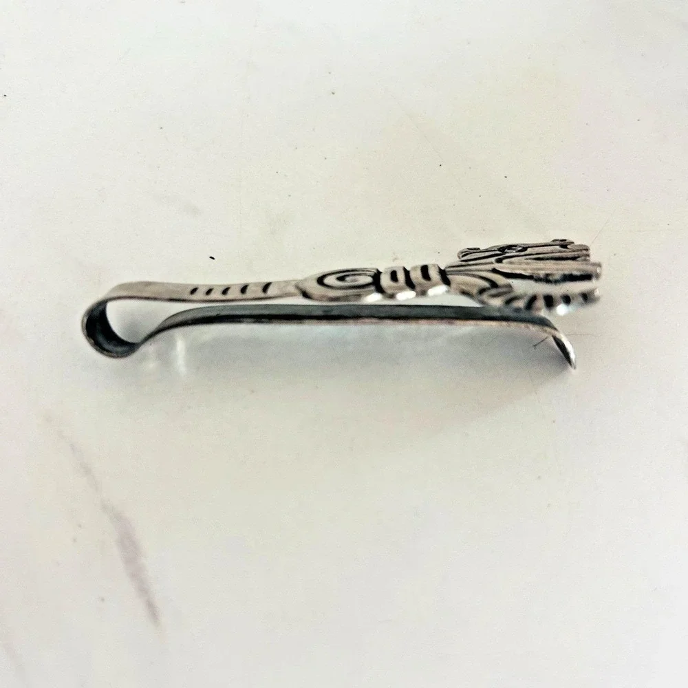 Rafael Melendez Money Clip Tie Mexico Taxco Sterling Silver‎ 980 Serpent Dragon